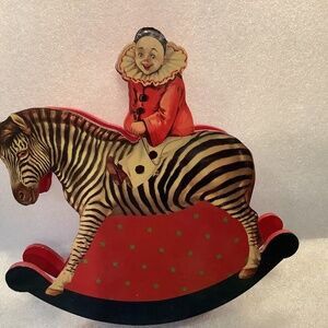 Vintage Enesco Musical Rocking Horse- Send in the Clowns 1988